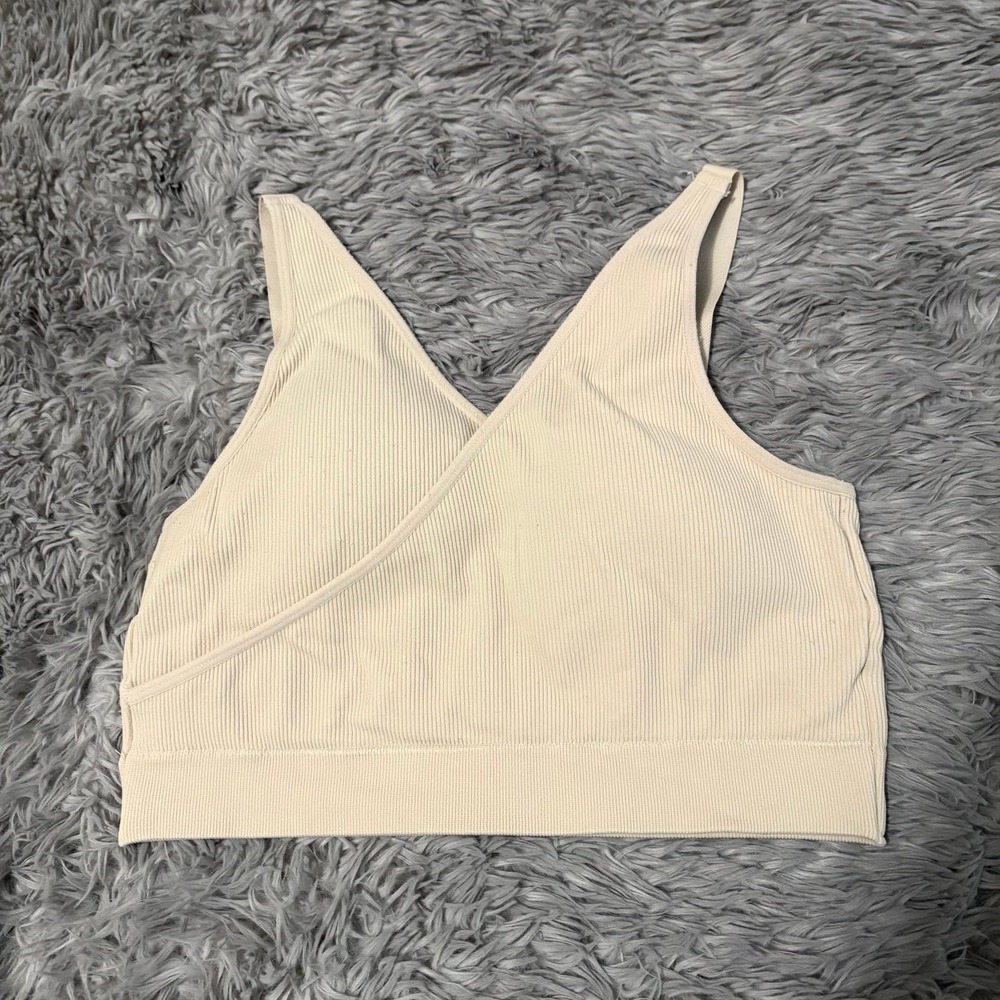 Kindred By Kindred Bravely French Terry Nursing & Sleep Bra Beige Womens Large